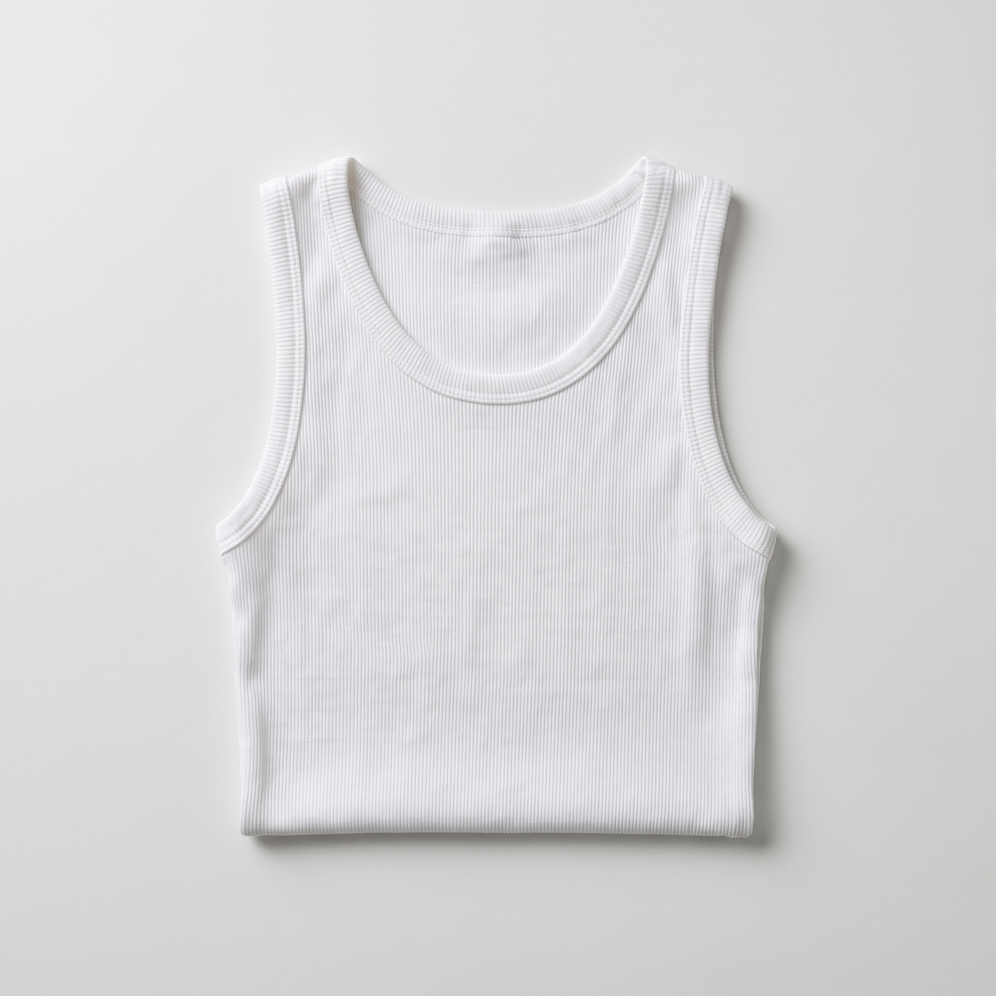 Ribbed Knit Tank in white
