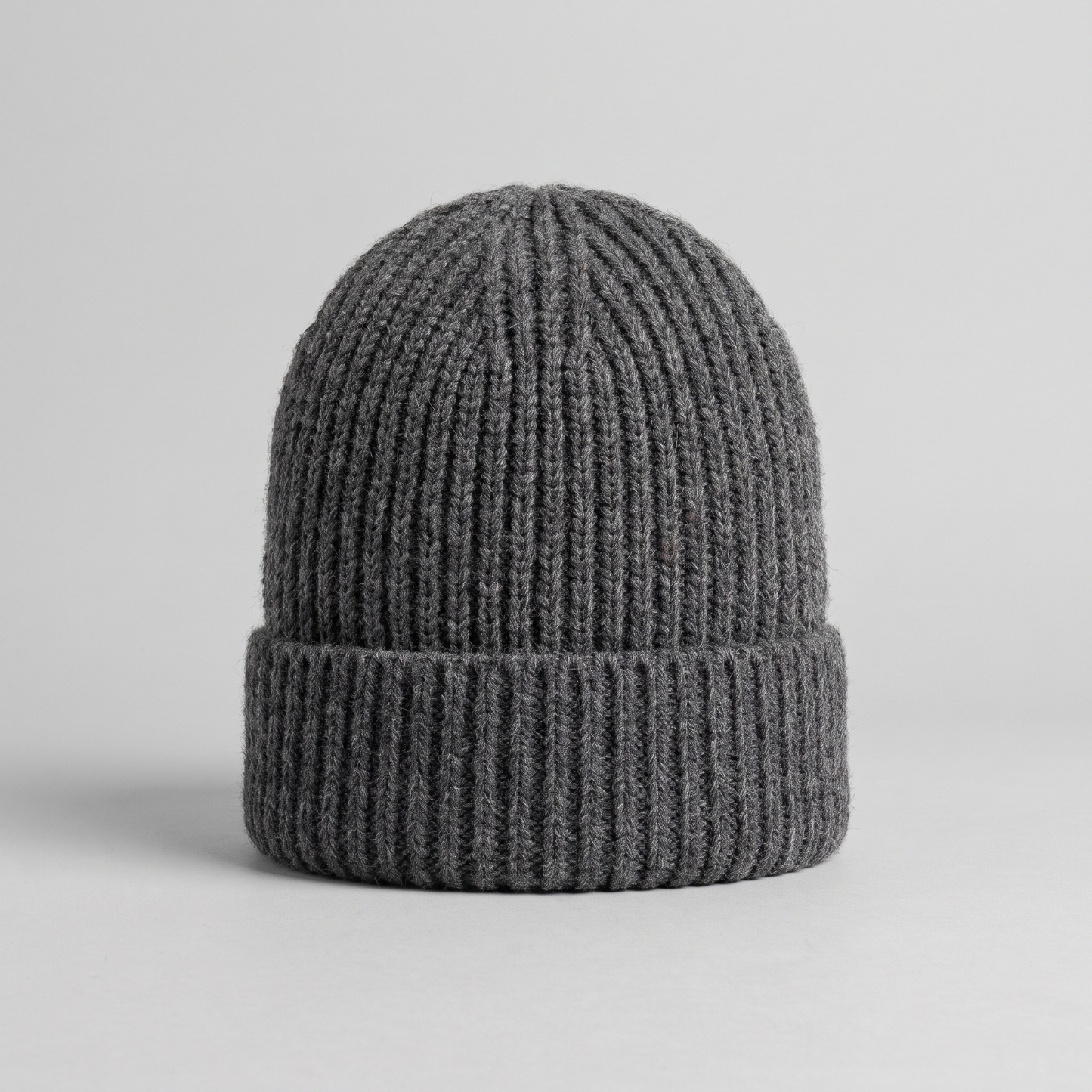 Cuffed Beanie in charcoal