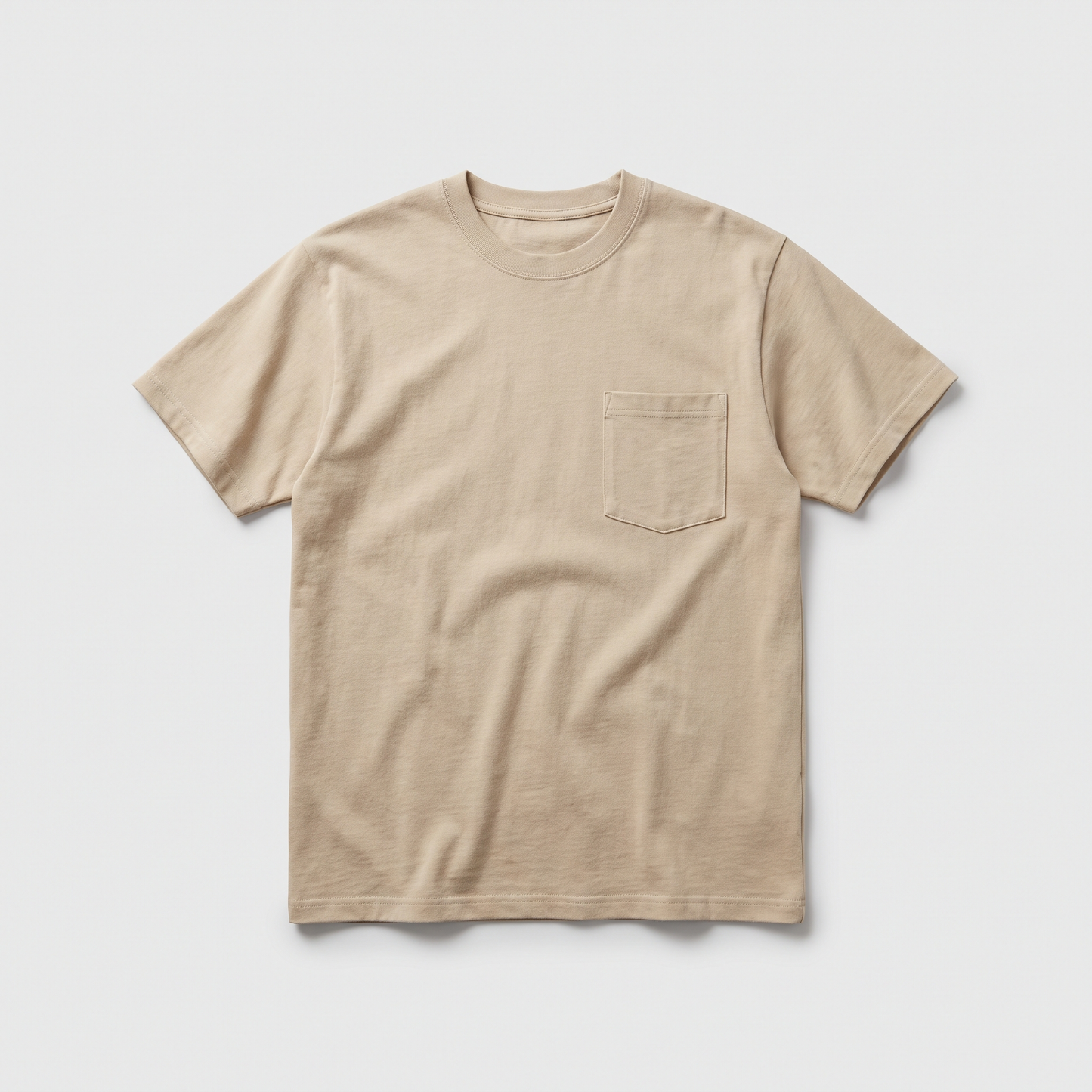 Heavyweight Pocket Tee in sand