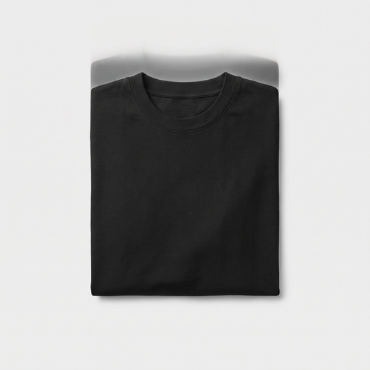 Essential Cotton Tee in black