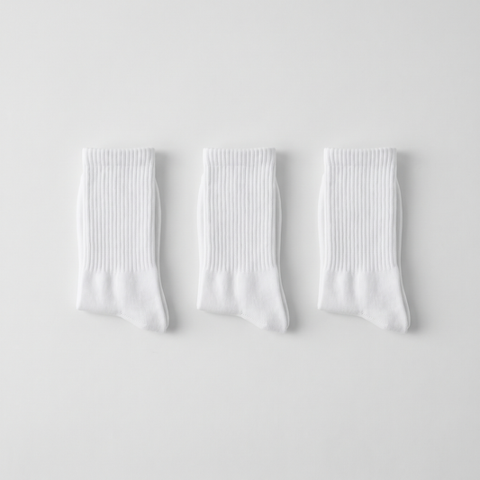 Crew Socks 3-Pack in white