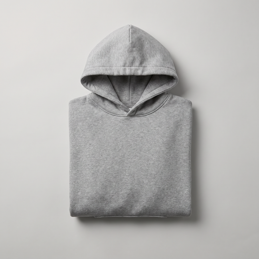 Heavyweight Fleece Hoodie in heather grey
