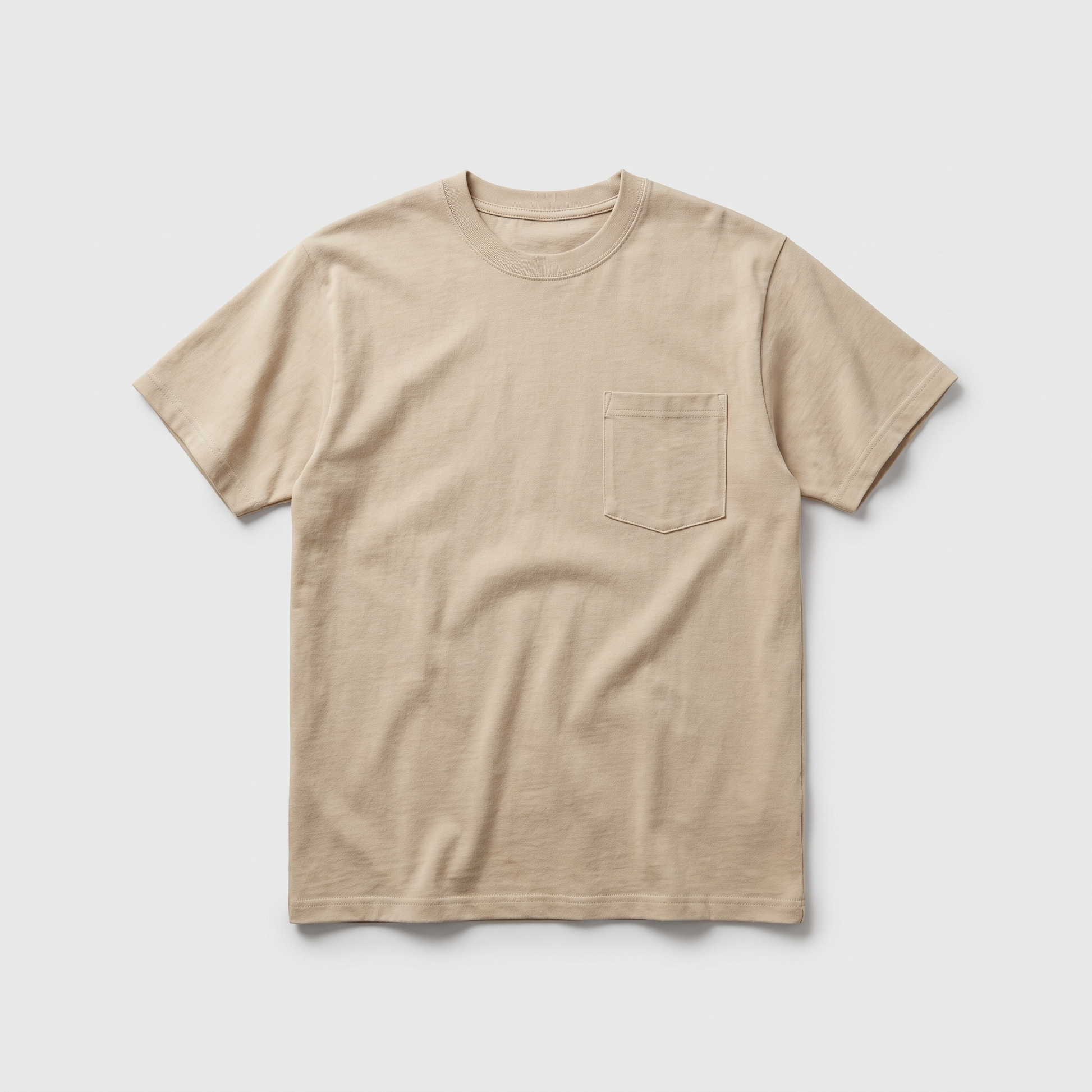 Heavyweight Pocket Tee in sand