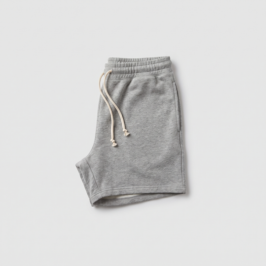 French Terry Lounge Short in heather grey
