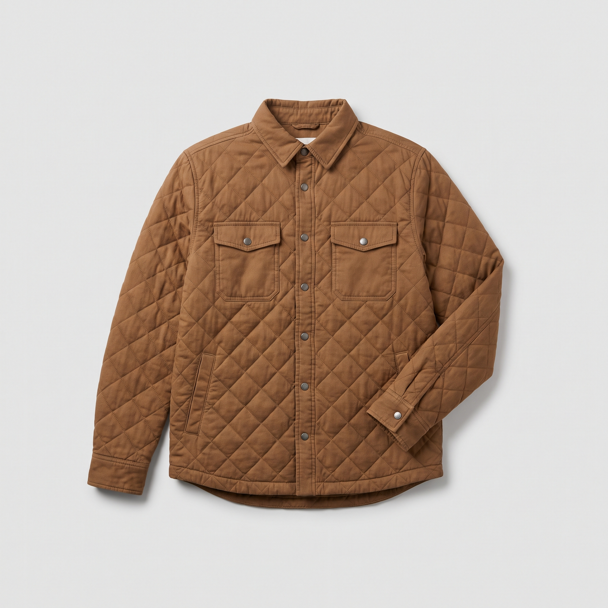 Quilted Overshirt in brown